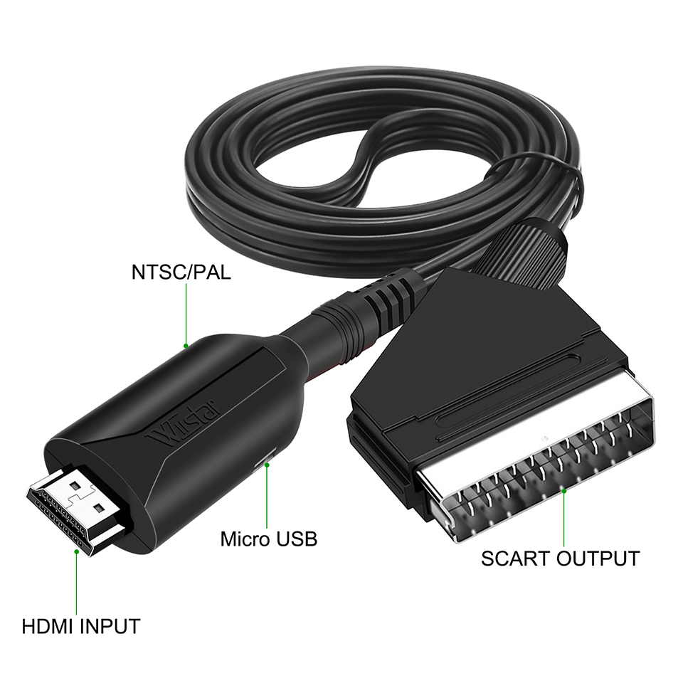 1080P HD HDMI-compatible to SC - огляд і ціна Scart To Hdmi