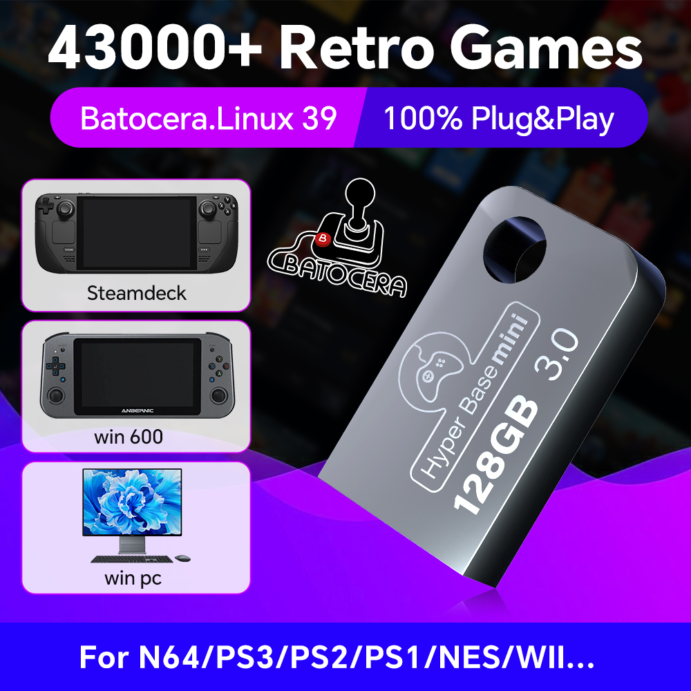 Batocera 128G USB Flash Drive  - огляд і ціна Retro Gaming N64